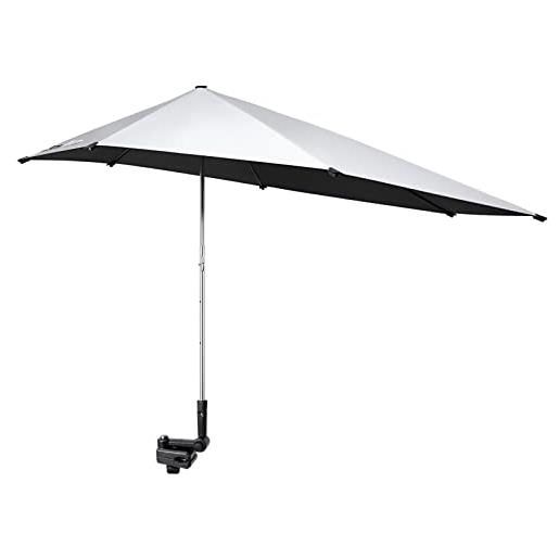 G4Free upf 50+ ombrello da sedia regolabile in altezza con morsetto universale per sedia a sdraio, carrello da golf, sedia a rotelle, passeggino