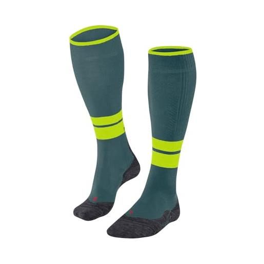 Falke tk m kh lana materiale funzionale con compressione 1 paio calzini da escursionismo, verde (amazonia 7676) - circonferenza polpaccio w2, 39-42 uomo