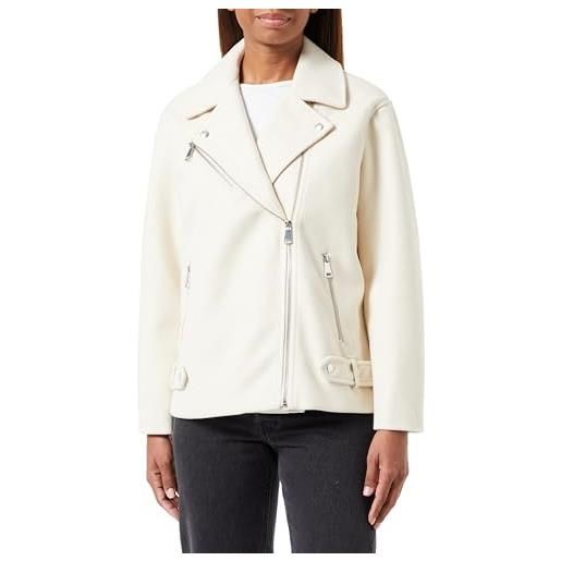 Vero Moda vmpopemmy biker jacket boos cp, giacca donna, oatmeal/detail: solid, l