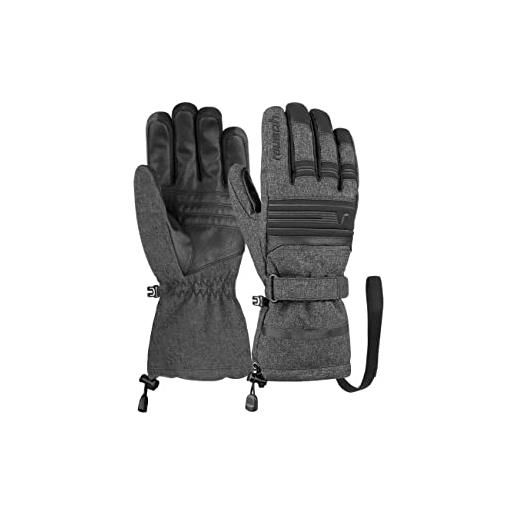 Reusch kondor r-tex guanti da sci molto caldi, impermeabili e traspiranti, grigio/nero, 7.5 uomo