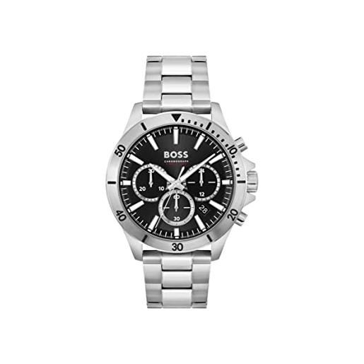 BOSS orologio con cronografo al quarzo da uomo con cinturino in acciaio inossidabile argentato - 1514057