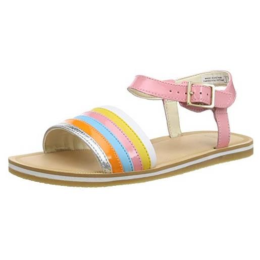 Clarks finch stride y, sandali con cinturino alla caviglia donna, multicolore (multicolour lea multicolour lea), 38 eu