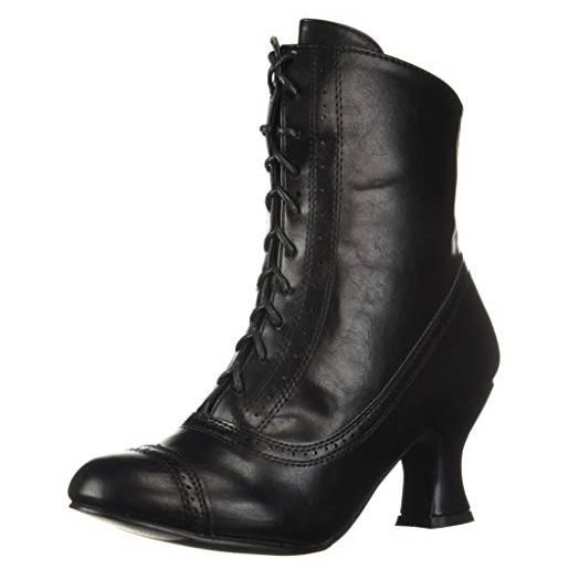Ellie Shoes victorian 2.5 heel women's mid calf lace up costume boot (black) - size 10
