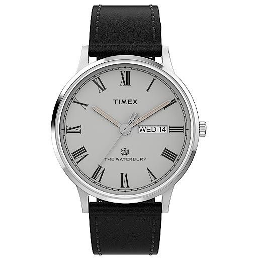 Timex orologio analogico al quarzo uomo con cinturino in pelle tw2w46900vq