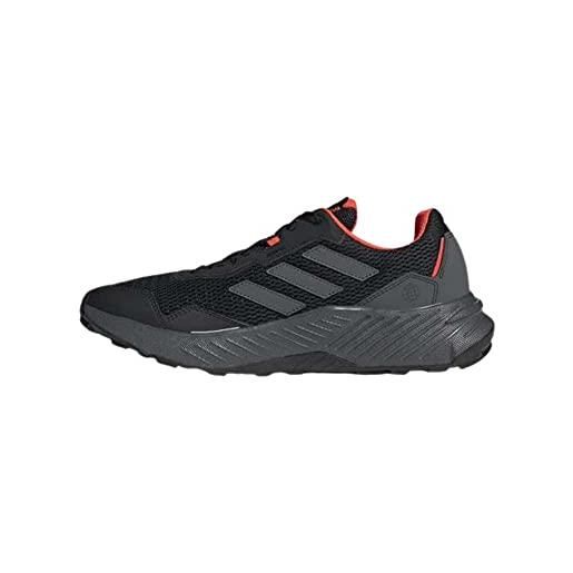 Adidas tracefinder, sneaker uomo, core black/grey six/solar red, 44 2/3 eu