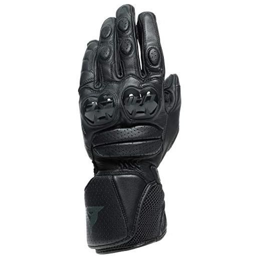 DAINESE - impeto gloves, guanto moto lungo, guanti in pelle, protezioni in tpu sulle nocche, guanti moto da uomo, nero/nero, xxs