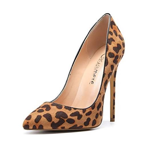 Castamere scarpe col tacco donna punta appuntito tacco a spillo 12cm scamosciato leopardo scarpe eu 38