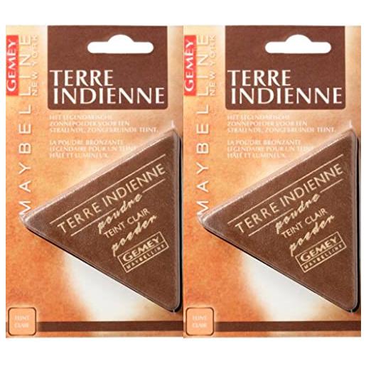 Maybelline terre indienne poudre 01 clair (packs de 2)