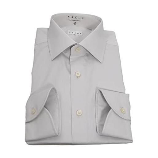 XACUS camicia uomo classic shirt tailor 11209.035 colore grigio chiaro taglia 39