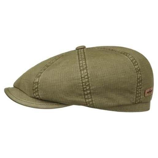 Stetson coppola hatteras ripstop donna/uomo - berretto newsboy con visiera estate/inverno - l (58-59 cm) oliva