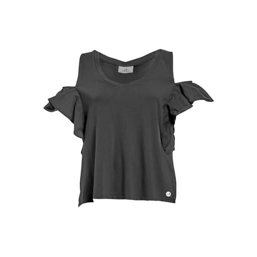 Deha - t-shirt cut-out t-shirt in cotone, nero (m)