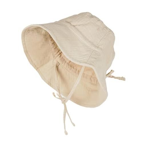 Petinard Label cappello da sole in mussola per bambino, con protezione uv (upf 50+), cappello da pescatore con protezione per il collo, unisex. . , beige. , 52