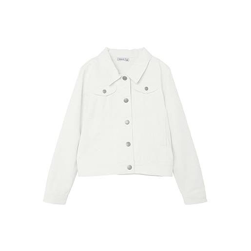 NAME IT nkfreja dnm jacket 4160-yf noos giacca, bright white, 140 ragazze