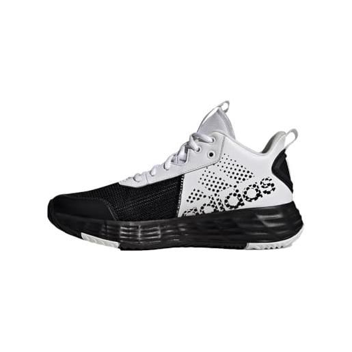 Adidas ownthegame 2.0, sneaker uomo, core black/core black/ftwr white, 44 eu
