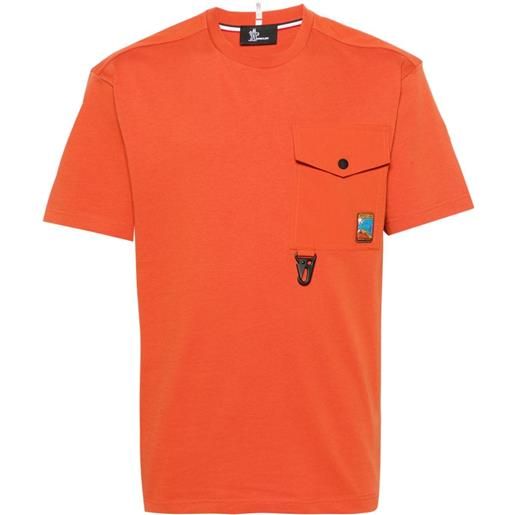 Moncler Grenoble t-shirt con tasca - arancione