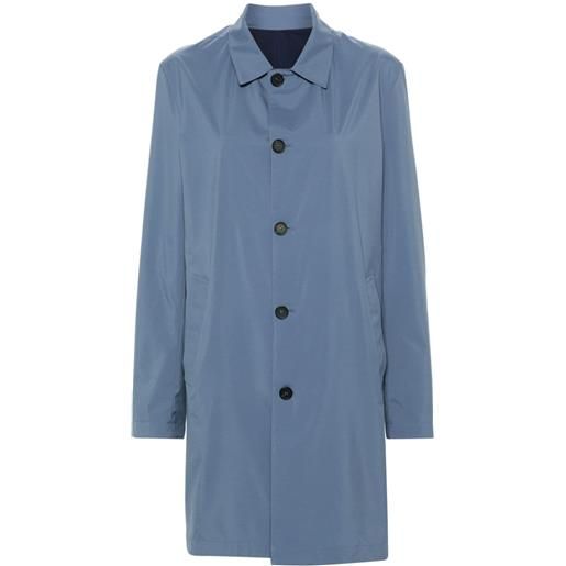 Cruciani reversible taffeta raincoat - blu
