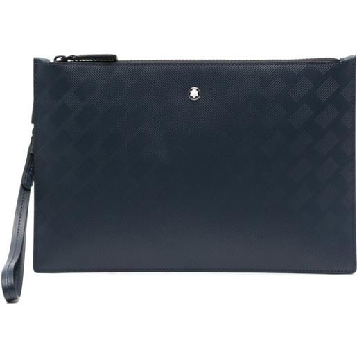 Montblanc extreme 3.0 leather clutch bag - blu