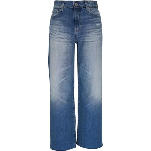 AG Jeans jeans dritti a vita alta - blu