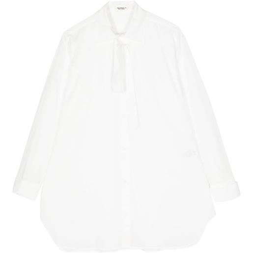 Yohji Yamamoto camicia con fiocco - bianco