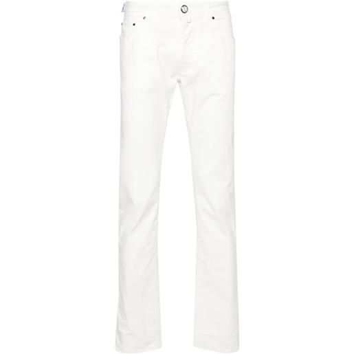 Jacob Cohën bard mid-waist slim-cut jeans - bianco
