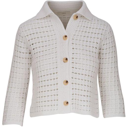 Vince cardigan all'uncinetto - bianco