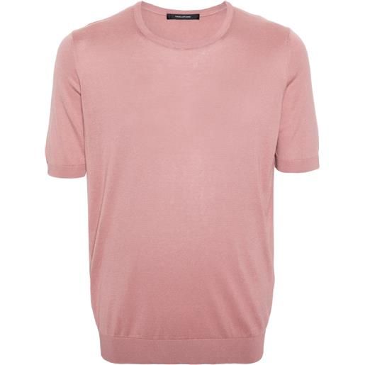 Tagliatore short-sleeve silk jumper - rosa