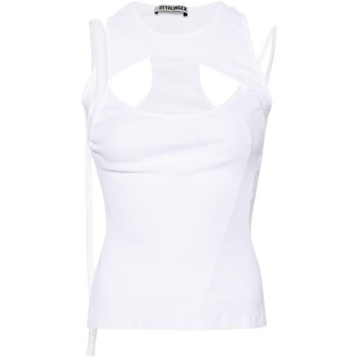 Ottolinger layered ribbed tank top - bianco