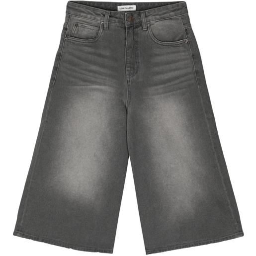 Low Classic jeans crop a gamba ampia - grigio