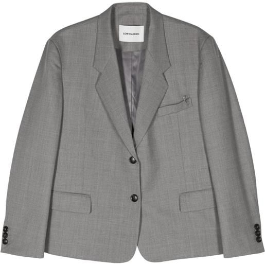 Low Classic blazer monopetto con effetto mélange - grigio