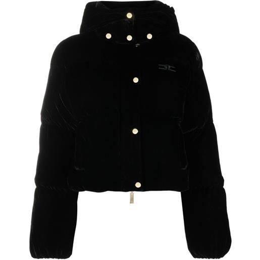 Elisabetta Franchi giacca con cappuccio - nero