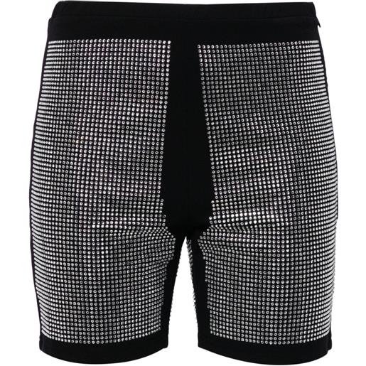 pushBUTTON shorts con strass - nero