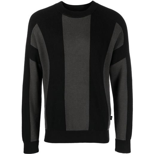 Emporio Armani maglione a righe - nero