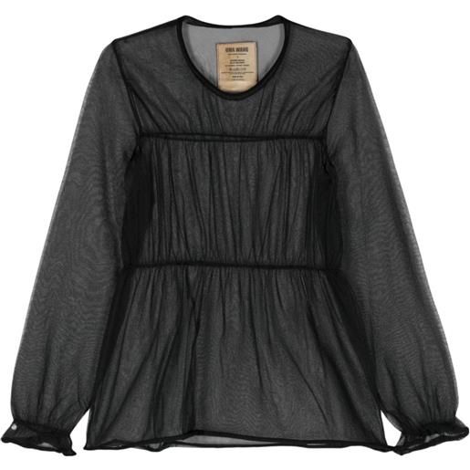 Uma Wang blusa semi trasparente - nero