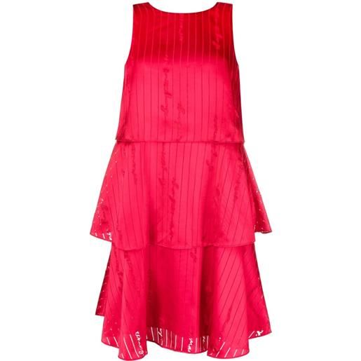 Armani Exchange abito corto con ricamo - rosso