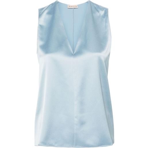 Blanca Vita tropeche sleeveless blouse - blu