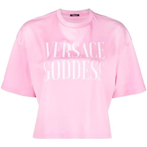 Versace t-shirt Versace goddess con stampa - rosa