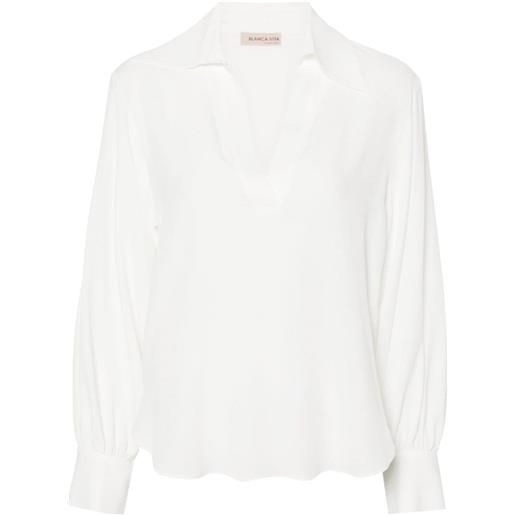Blanca Vita benjamin silk blouse - bianco