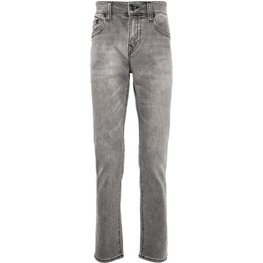 True Religion jeans skinny rocco con stampa - grigio