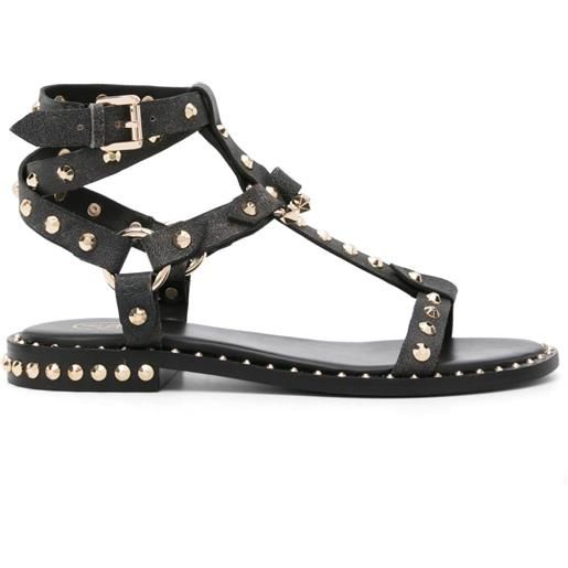 Ash pulp studded leather sandals - nero