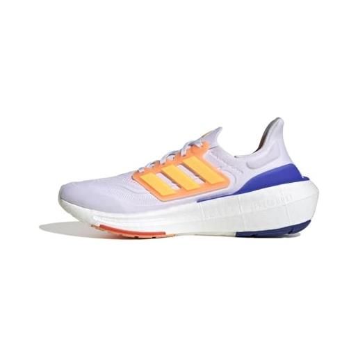Adidas ultraboost light, sneaker uomo, ftwr white/solar gold/lucid blue, 42 2/3 eu