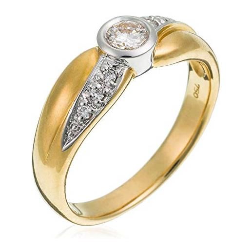 Orphelia 18 carati oro giallo rotonda bianco diamante, oro giallo, 52 (16.6), colore: gold, cod. Rd-3708/52