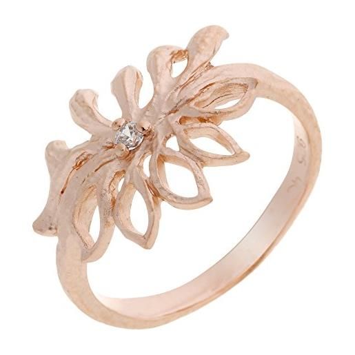 Orphelia dreambase-anello in argento placcato oro con zirconi bianco brillante misura (15,9) - 50 zr-6027/1/50