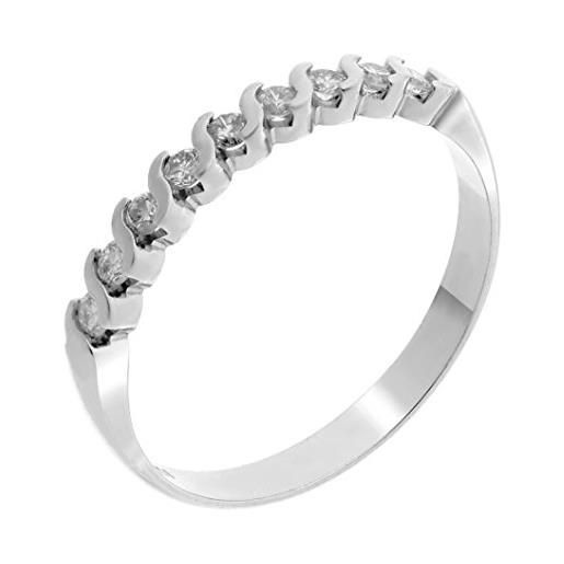 Orphelia finering - anello, con diamante, oro bianco, misura 15