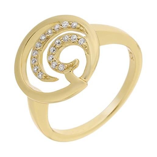 Orphelia dreambase-anello in argento placcato oro con zirconi bianco brillante taglia 52 (16,6) - zr-7084/2/52