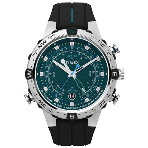 Timex orologio analogico al quarzo da uomo con cinturino in silicone tw2w24200