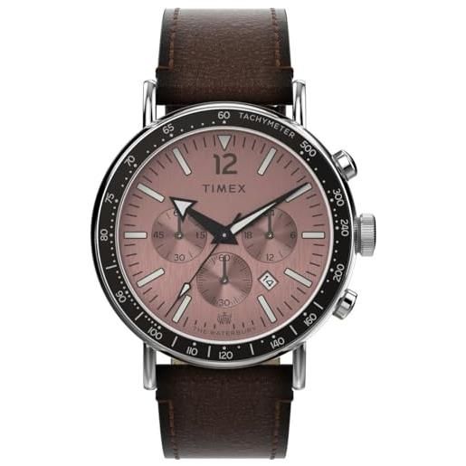 Timex orologio cronógrafo al quarzo da uomo con cinturino in pelle tw2w47300