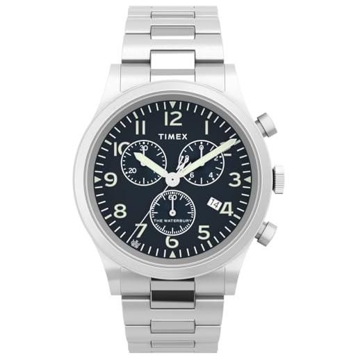 Timex orologio cronógrafo al quarzo da uomo con cinturino in acciaio inossidabile tw2w48200