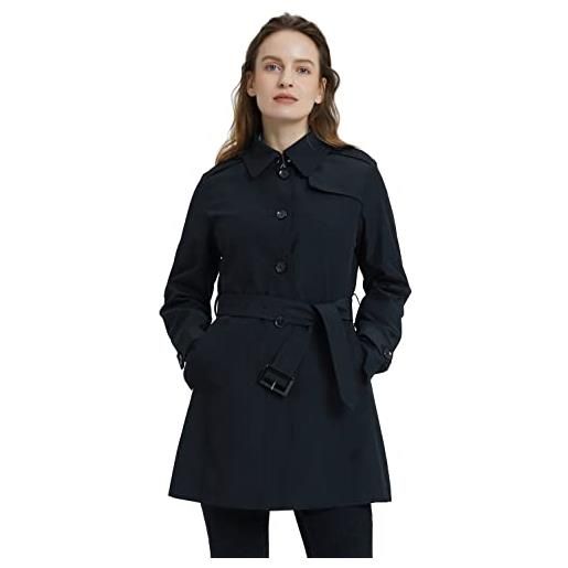 OROLAY trench da donna con cintura soprabito classico antivento giacche da esterno sottili con ampio risvolto nero l