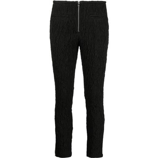 ISABEL MARANT pantaloni crop con effetto stropicciato - nero