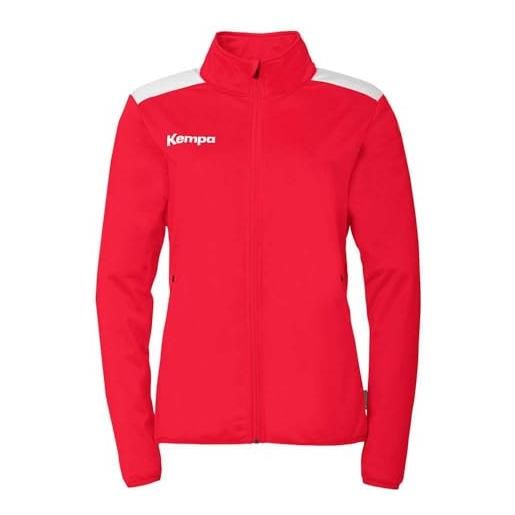 Kempa uhlsport emotion 27 - giacca sportiva da donna, in poliestere, colore: rosso/bianco, rosso/bianco, s
